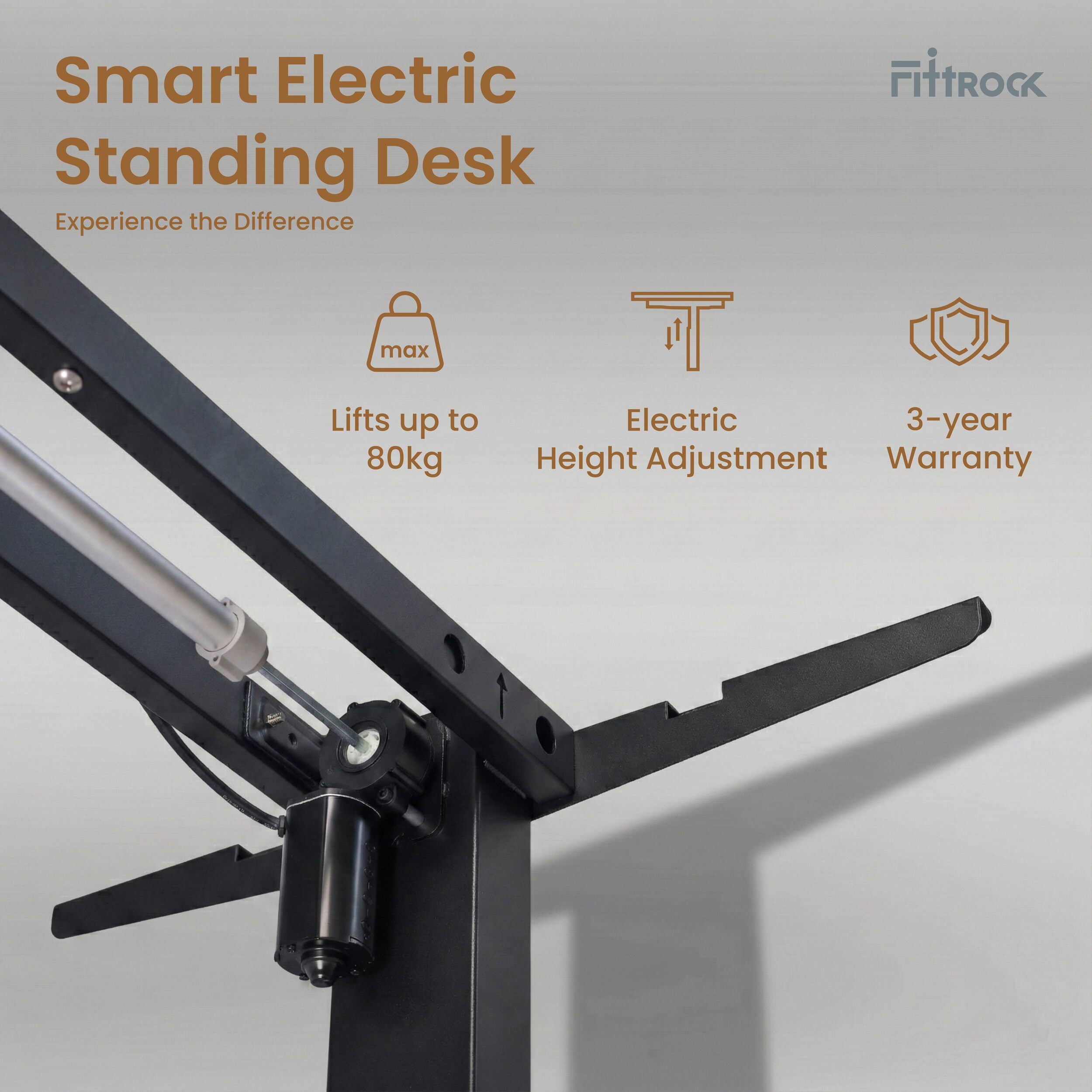 Fittrock RATI - Frame for Single Motor Electric Height Adjustable Standing Desk.
