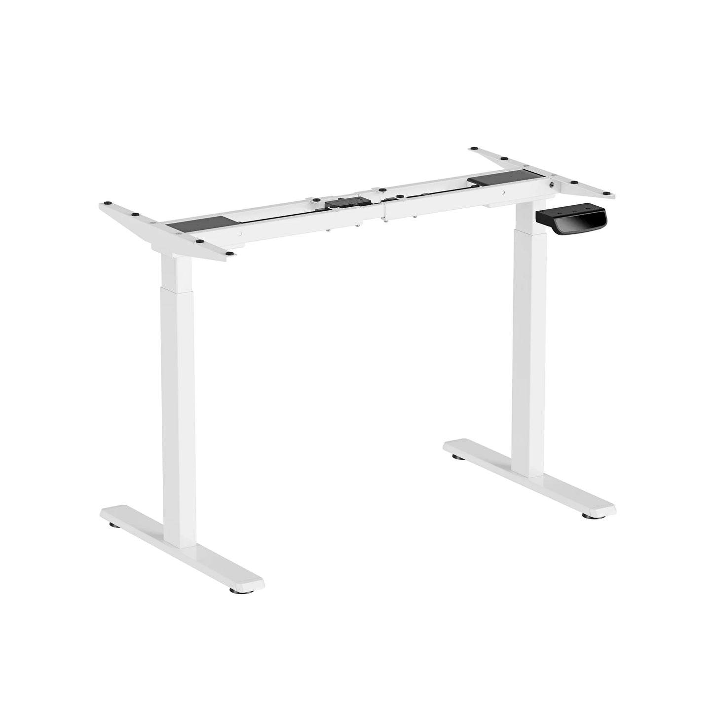 Electric Height Adjustable Desk | Standing Desk | Motorized Standing Desk (White Frame with White Table Top 1200 X 750 mm)