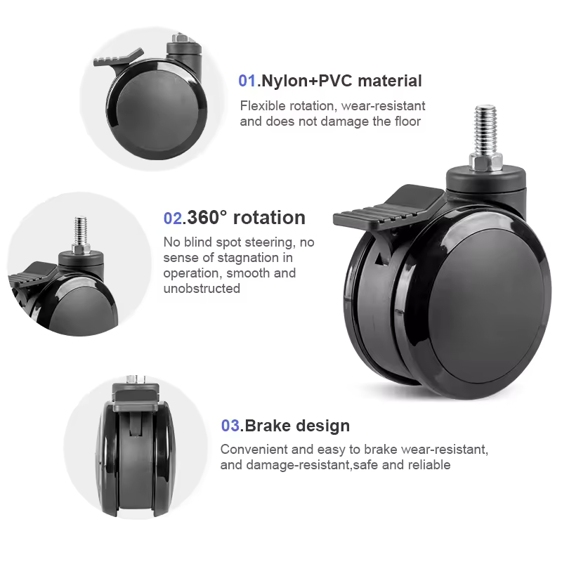 Lockable Caster Wheels for Standing Desk & Furniture | FITTROCK