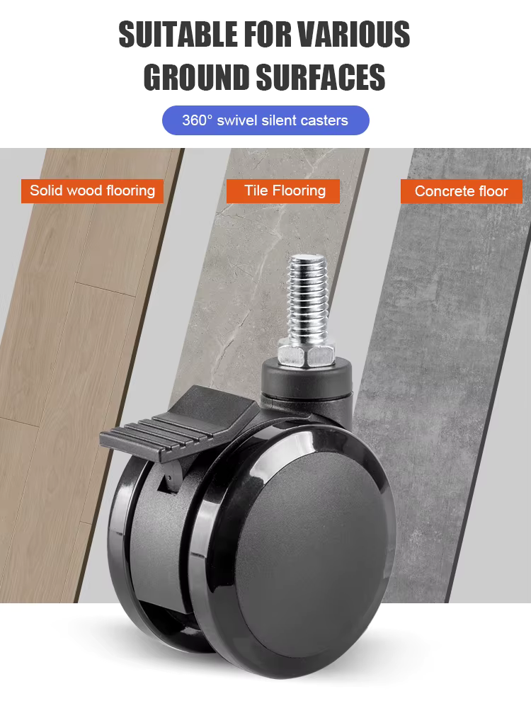 Lockable Caster Wheels for Standing Desk & Furniture | FITTROCK