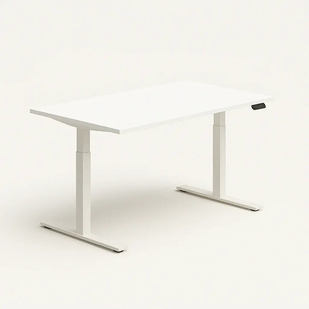 Single Motor Height Adjustable Desk – Ergonomic & Health Solution - White