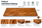Teak Solid Wood Tabletop | Fittrock